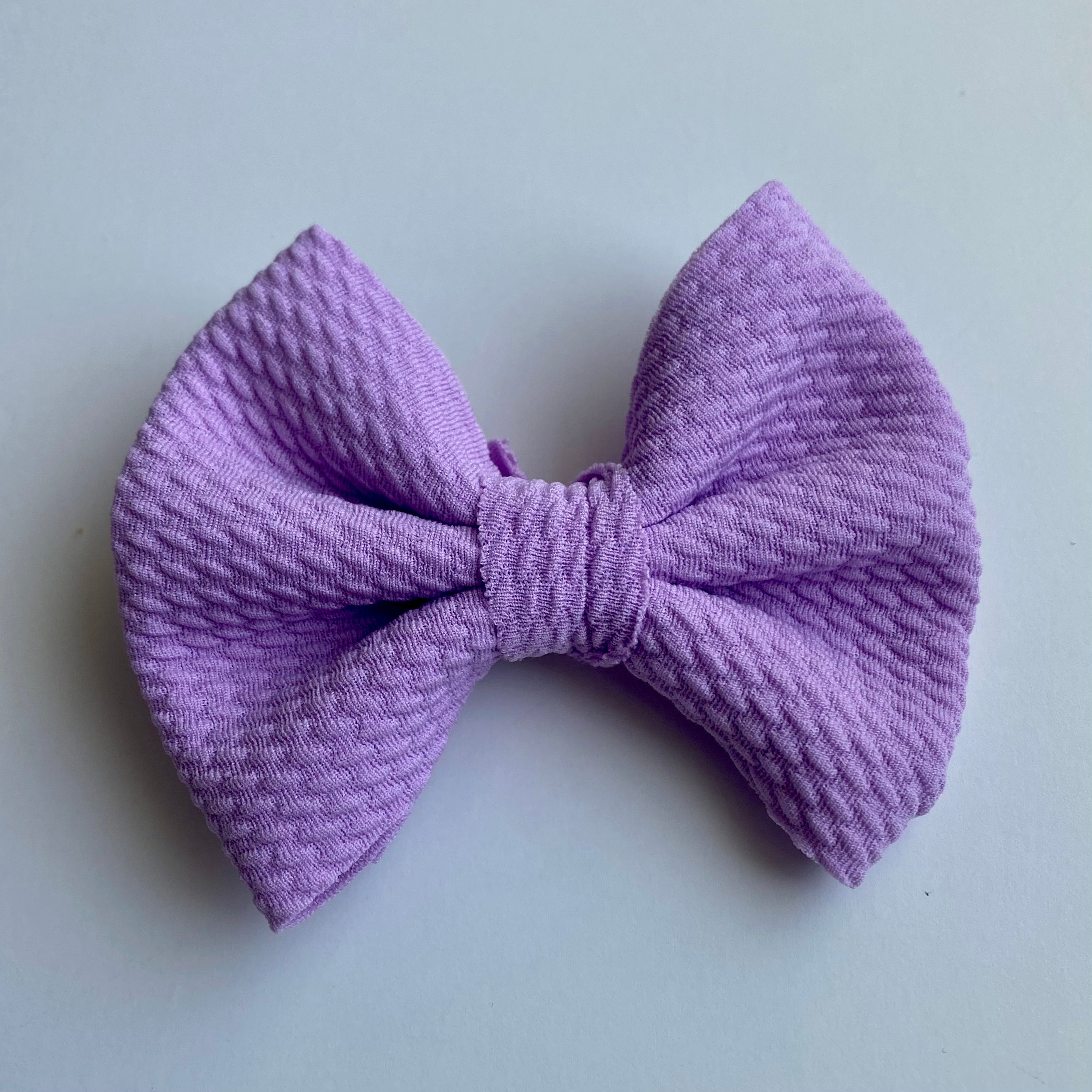 4in Solid Hair Bow with Clip - Lavender