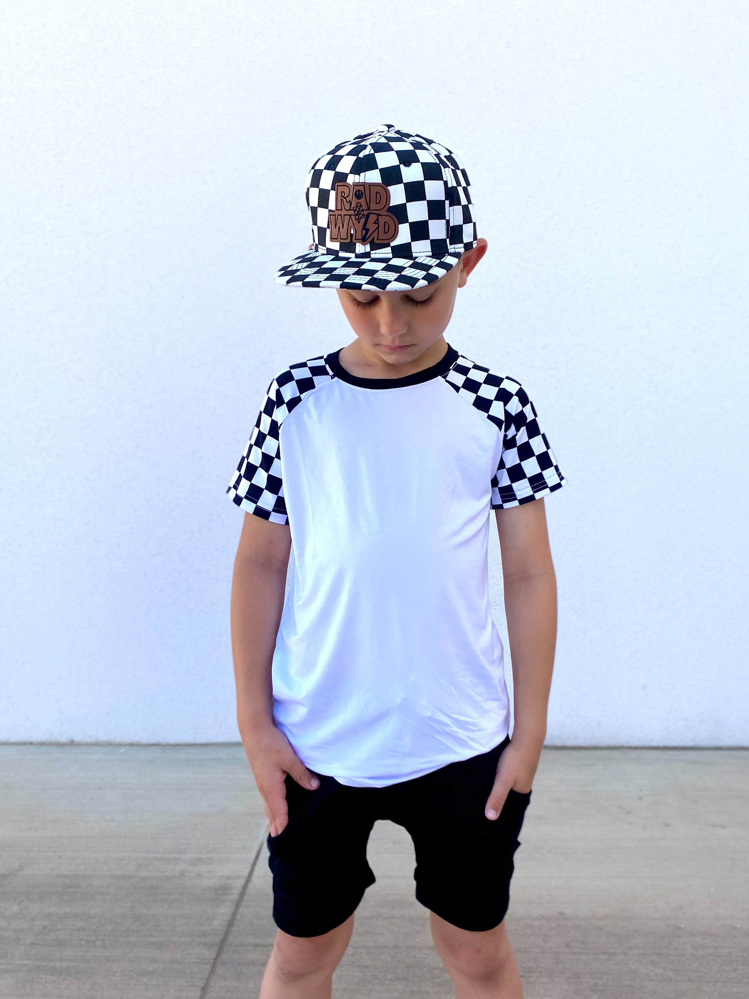 Checked Out Bamboo Tee - White