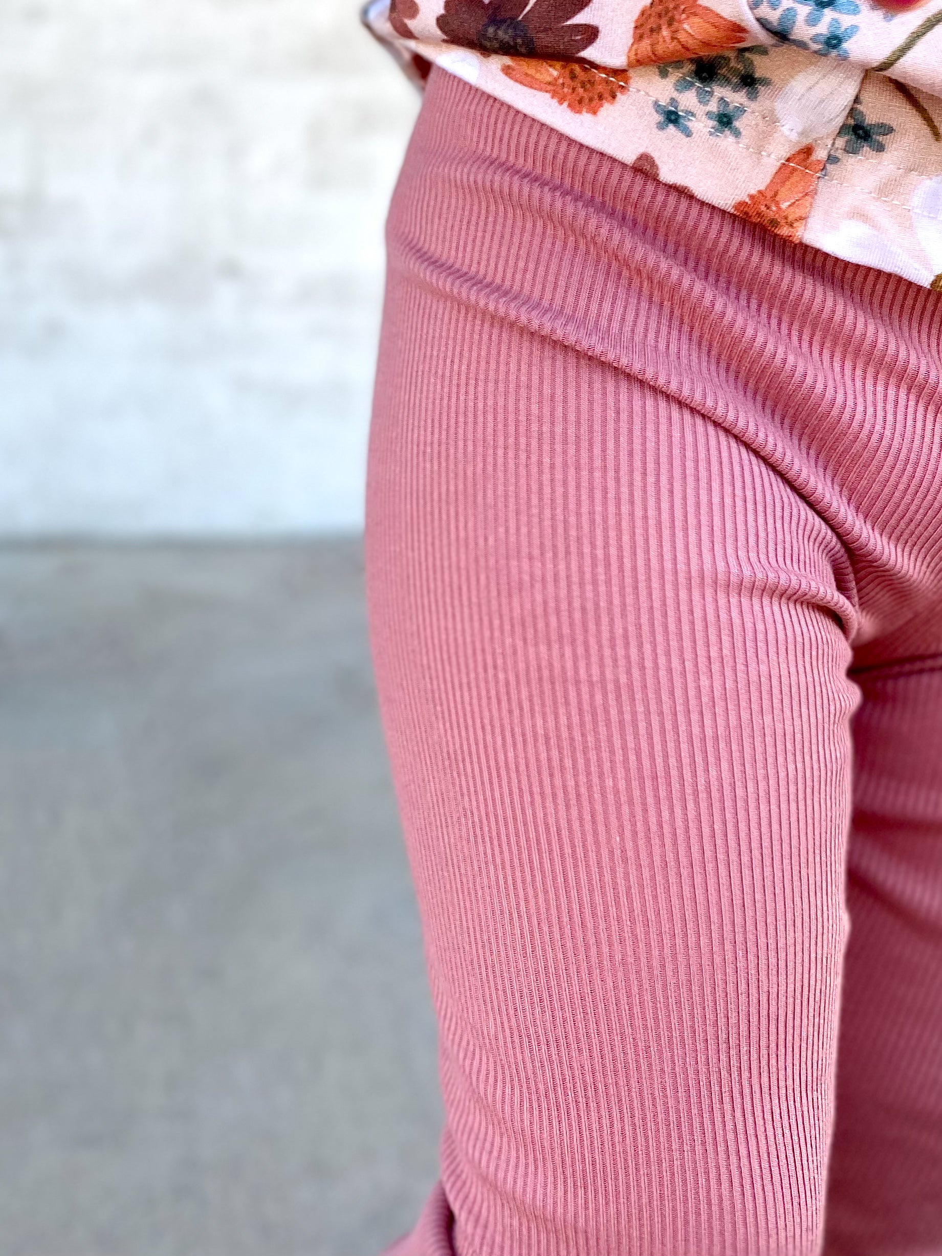 Ribbed Bamboo Leggings - Mauve