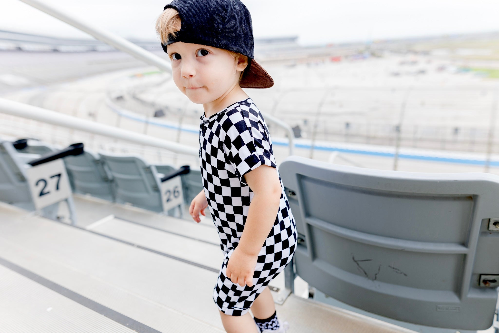 Checked Out - Henley Short Sleeve Romper