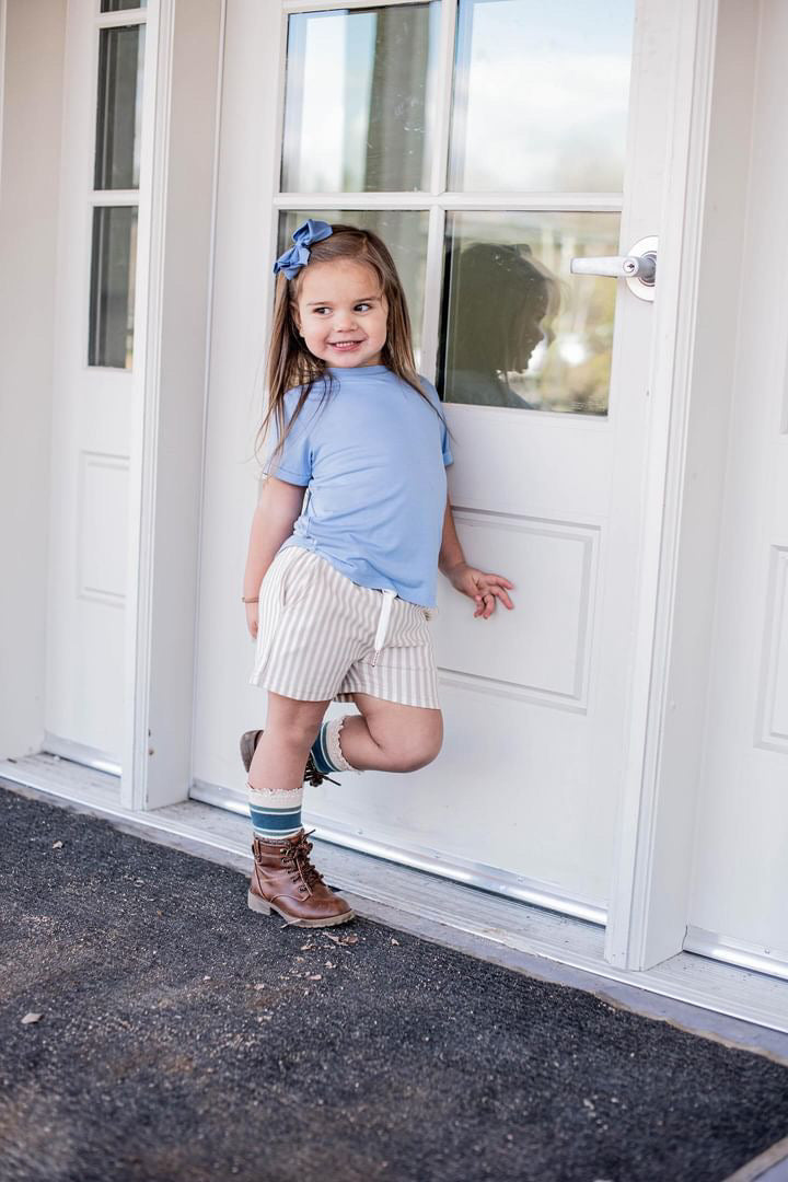 Bamboo Tee - Chambray Blue