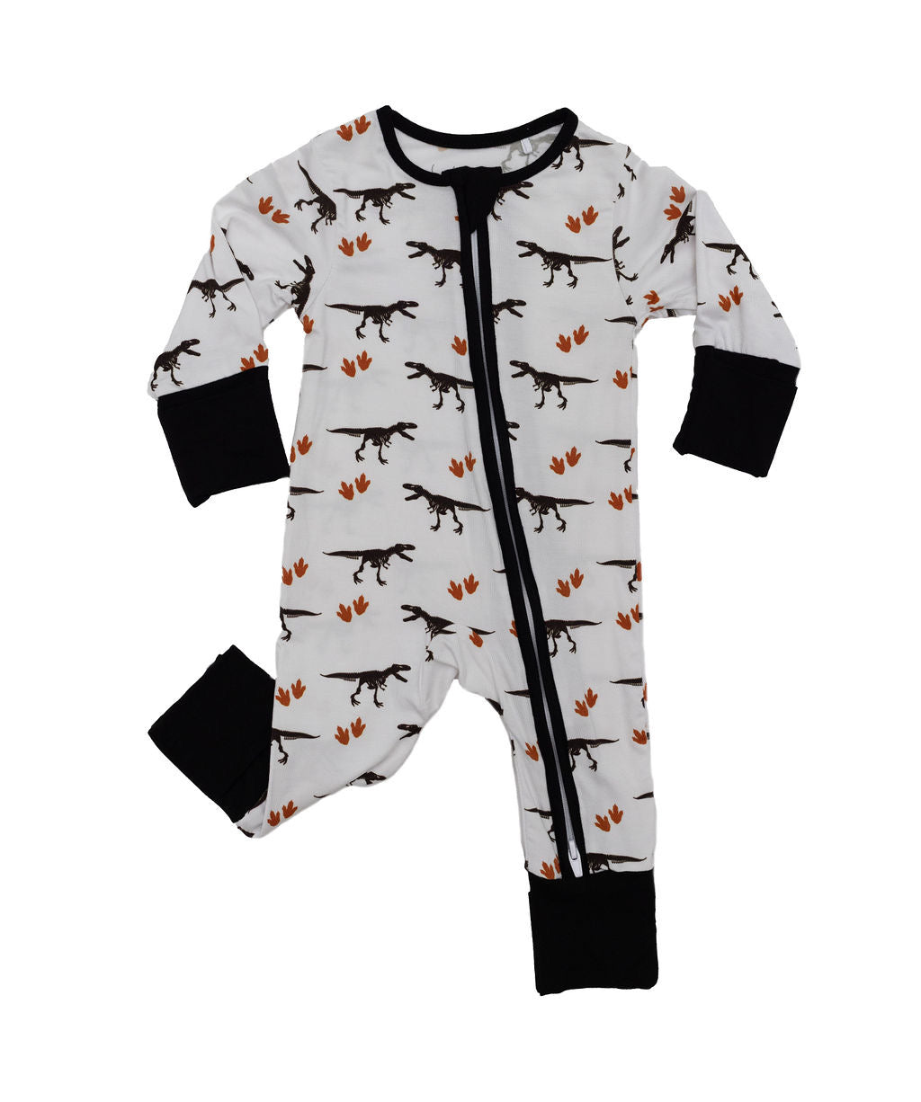 DinoSnore - Long Sleeve Zipper Sleep Romper