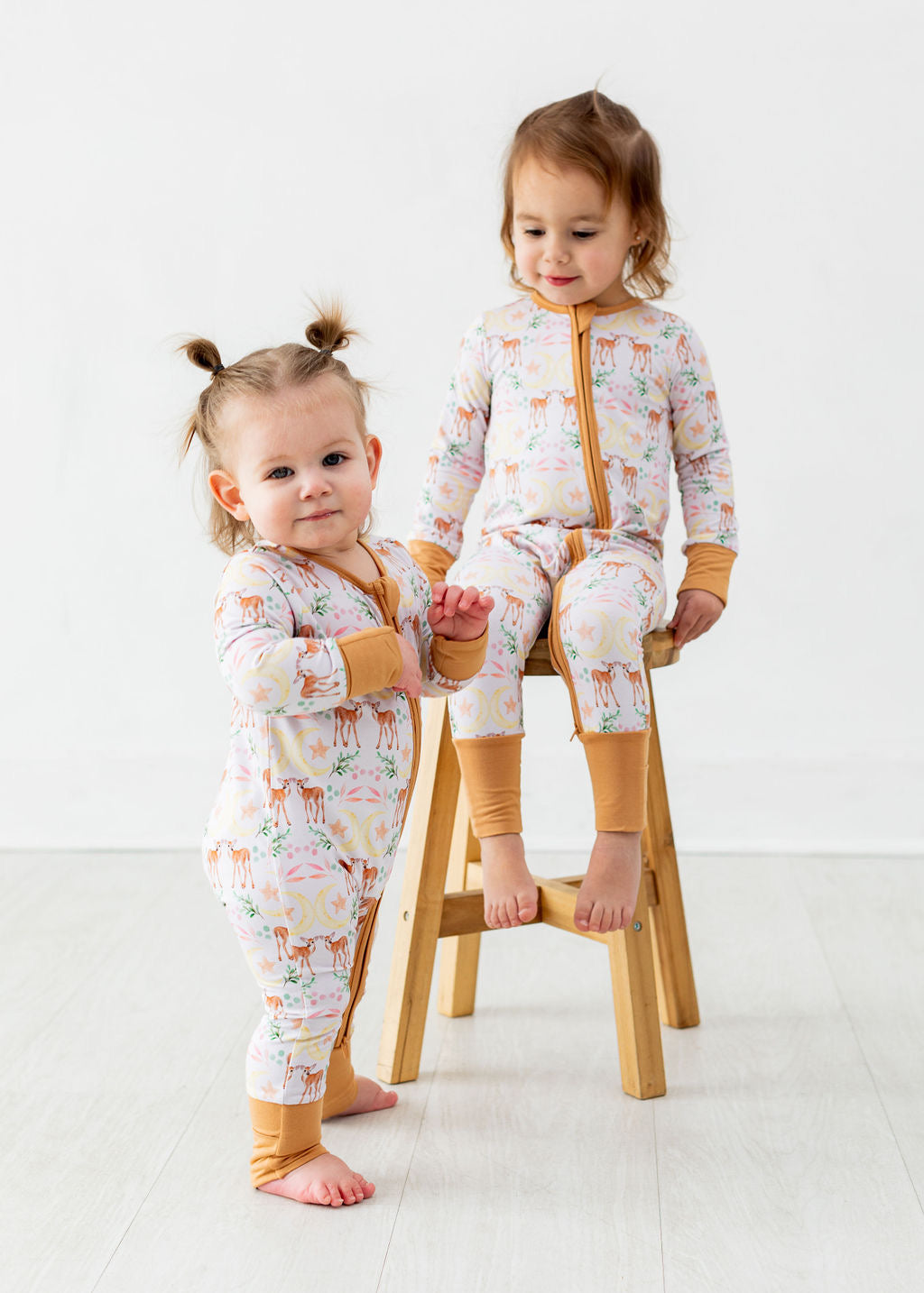 Woodland Lullabies - Long Sleeve Zipper Sleep Romper