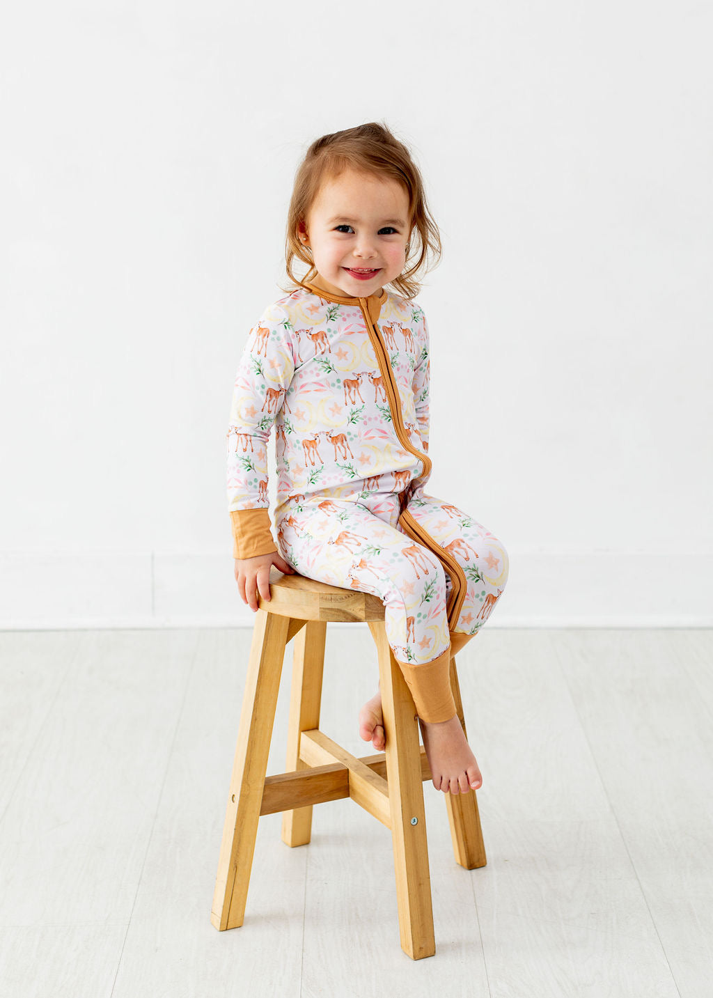 Woodland Lullabies - Long Sleeve Zipper Sleep Romper