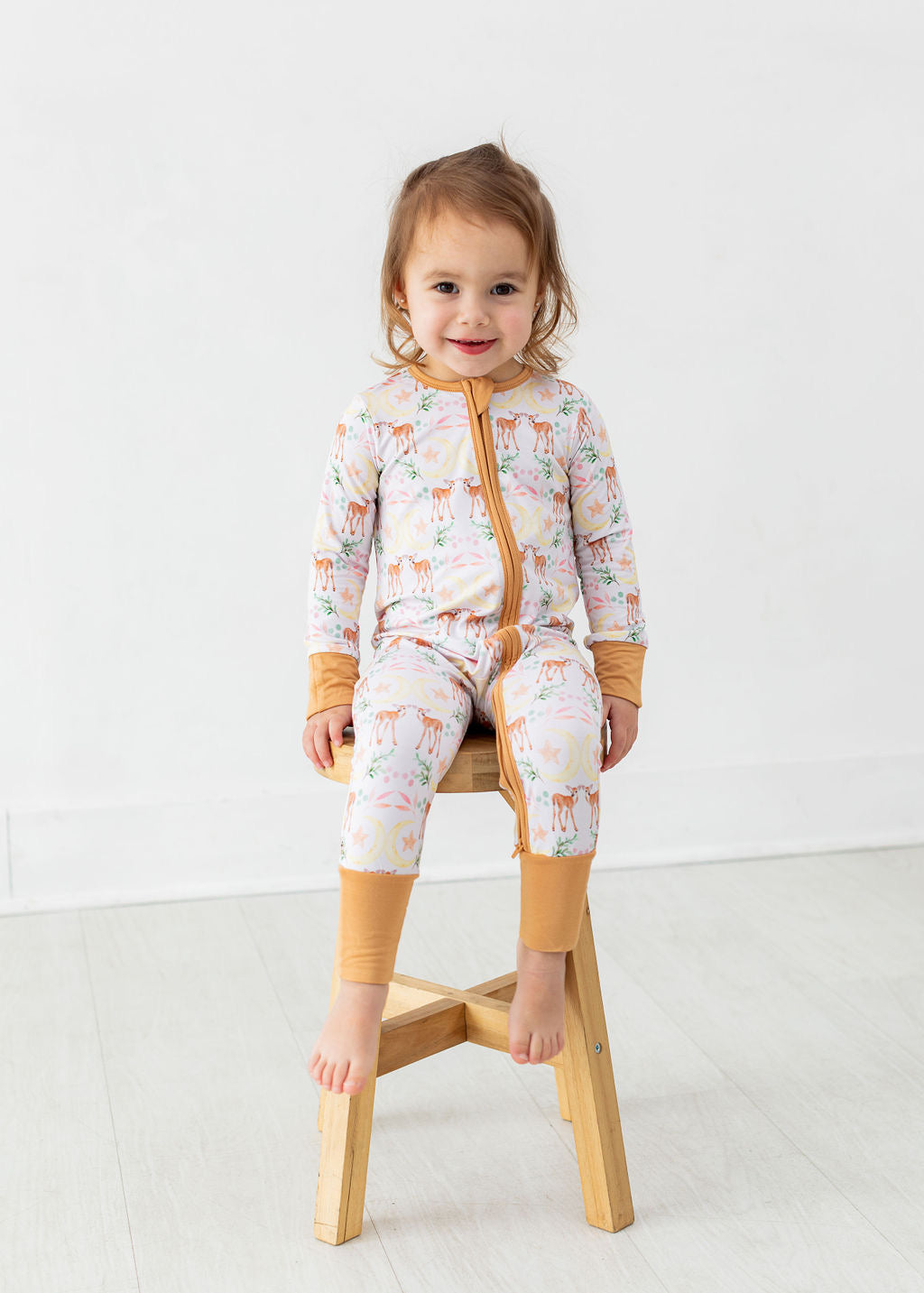 Woodland Lullabies - Long Sleeve Zipper Sleep Romper