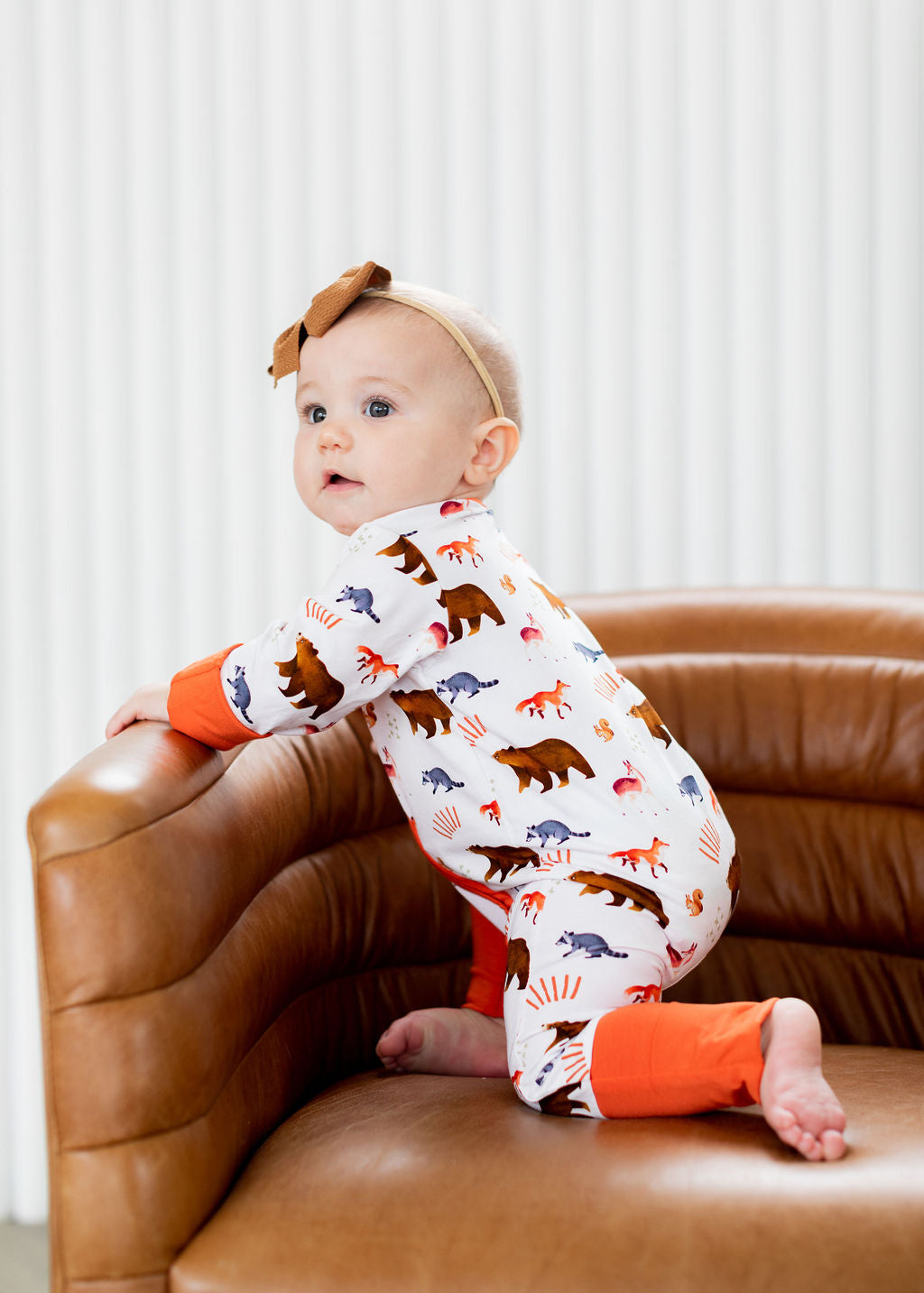 Forest Friends - Long Sleeve Zipper Sleep Romper