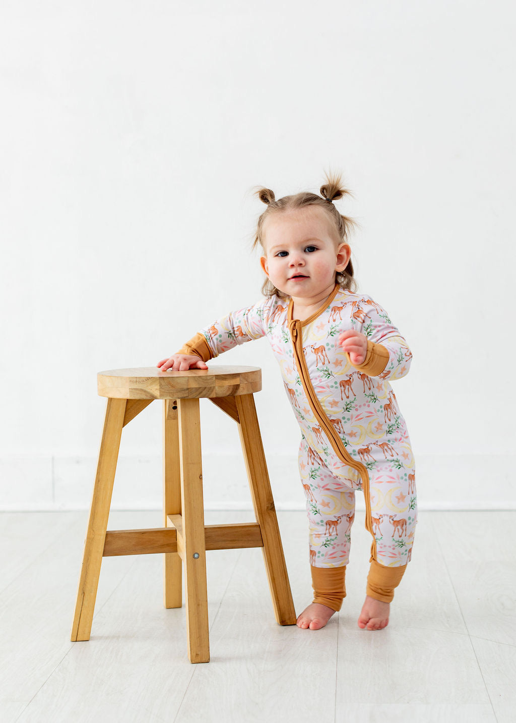 Woodland Lullabies - Long Sleeve Zipper Sleep Romper