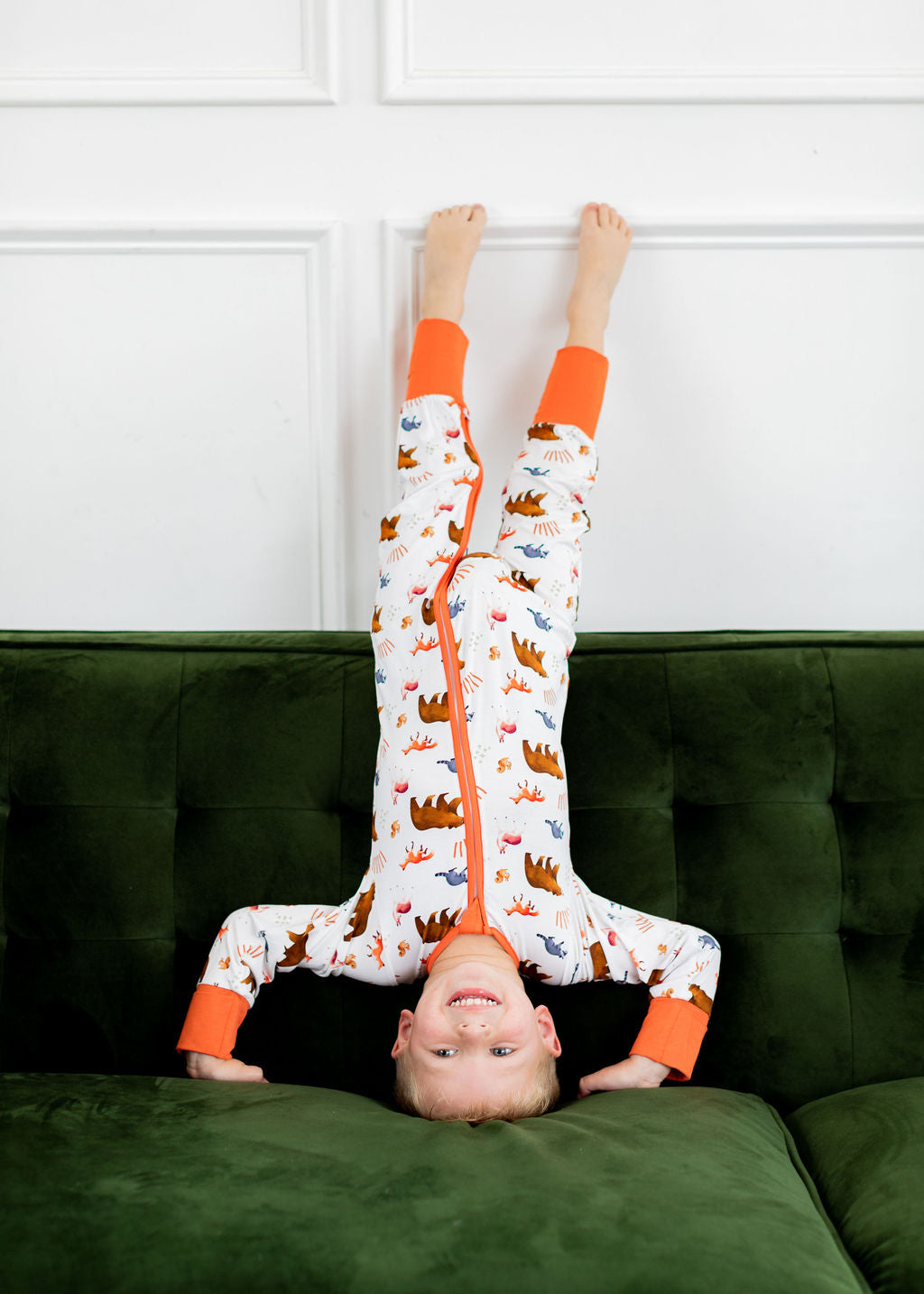 Forest Friends - Long Sleeve Zipper Sleep Romper